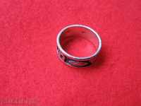 Silver solid ladies ring