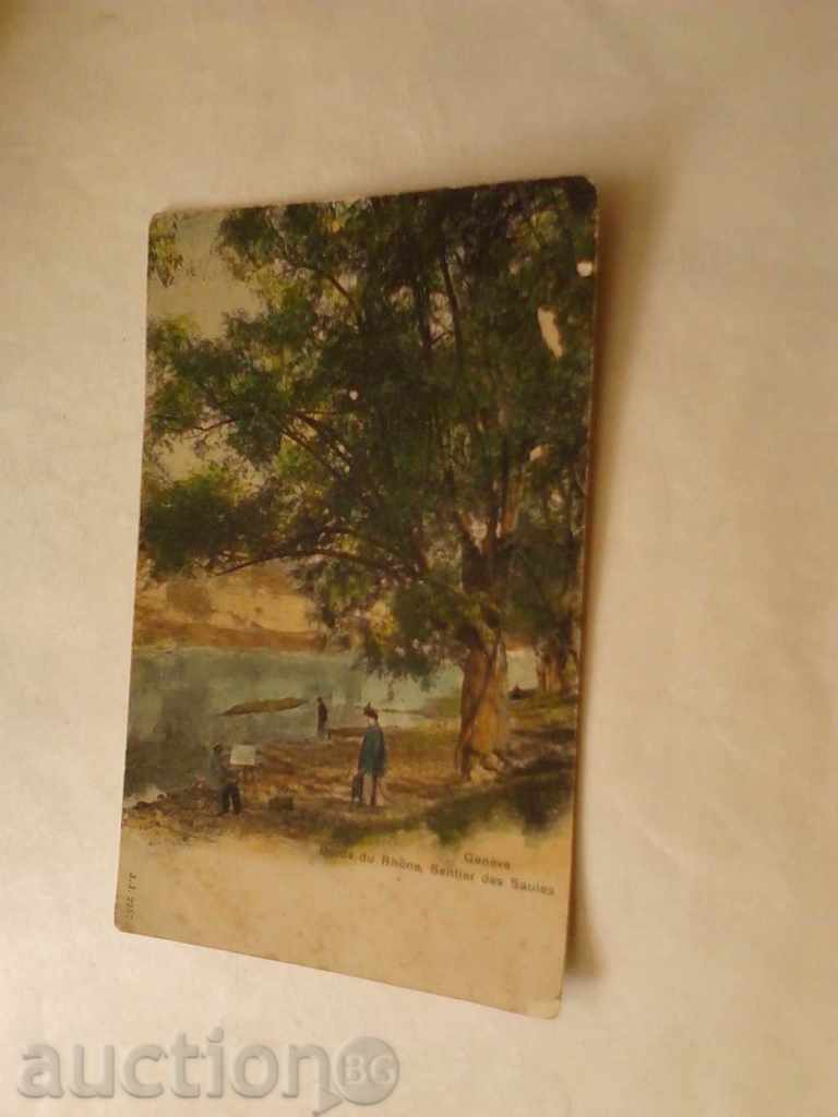 Καρτ ποστάλ Geneve Bords du Rhone, Sentier des Saules