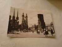 Καρτ ποστάλ ΛΔΓ Halle ένα Saate Marktplatz