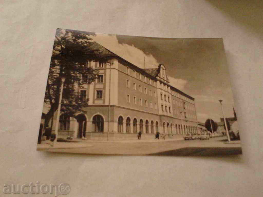 Carte poștală GDR Neubrandenburg pentru Hotel Zu den vier Toren