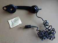 Παλιό ακουστικό από βακελίτη, τηλέφωνο, τηλέγραφο