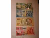 Ghana-Lot 1, 2, 5, and 10-seat banknotes