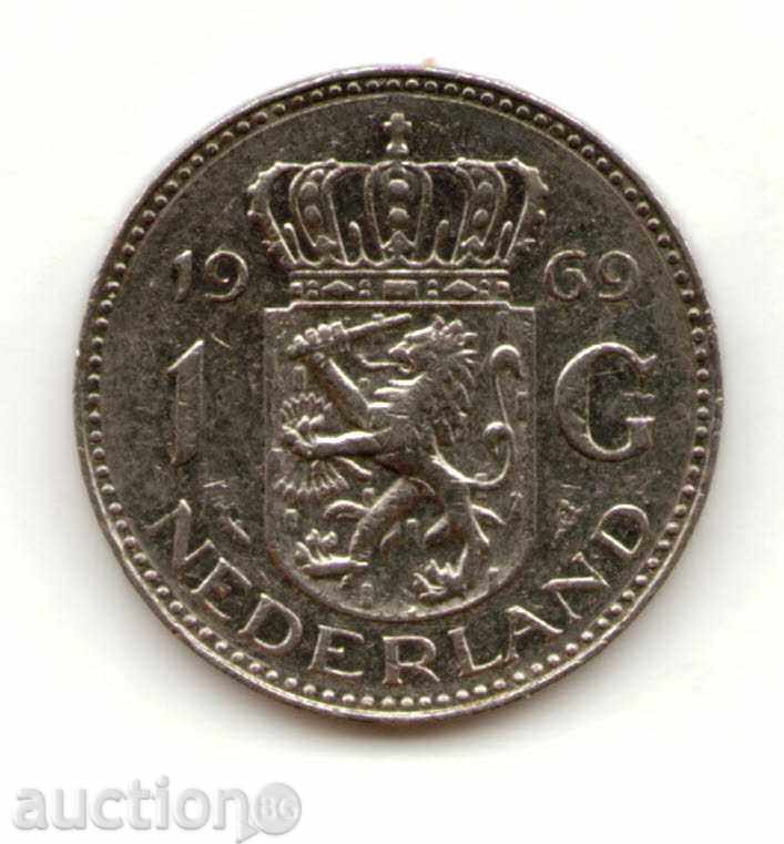 ++ Olanda-1 Gulden-1969-KM # 184a-Juliana
