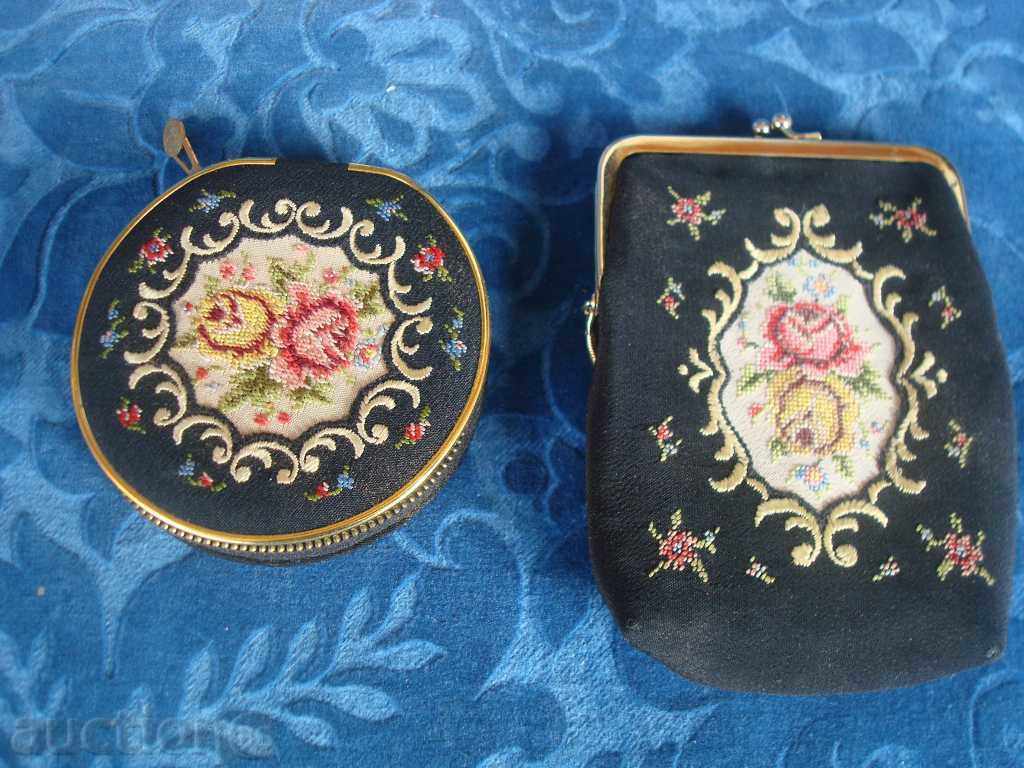 Embroidered tapestry cigarette case, lighter and powder case with price 59.95 BGN | € 30.65 Embroidered tapestry cigarette case, lighter and powder case with price 59.95 BGN | € 30.65