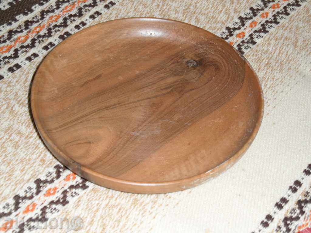 PLATE walnut wood 1