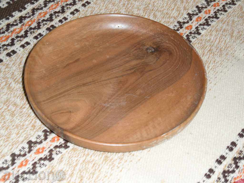 PLATE walnut wood 1 PLATE walnut wood 1