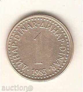 + Iugoslavia 1 dinar 1983