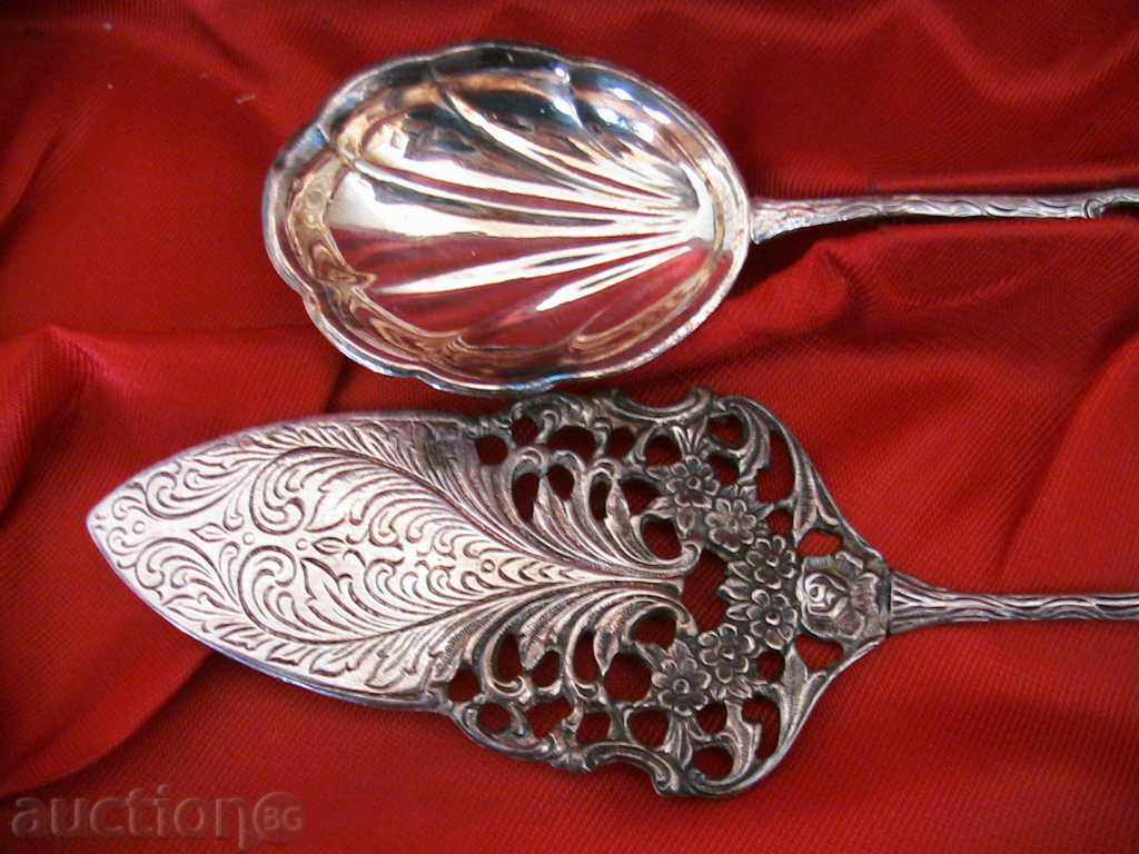 DESSERT CUTLERY, SILVER-PLATED, ROSE PRINTING, stamp - 6