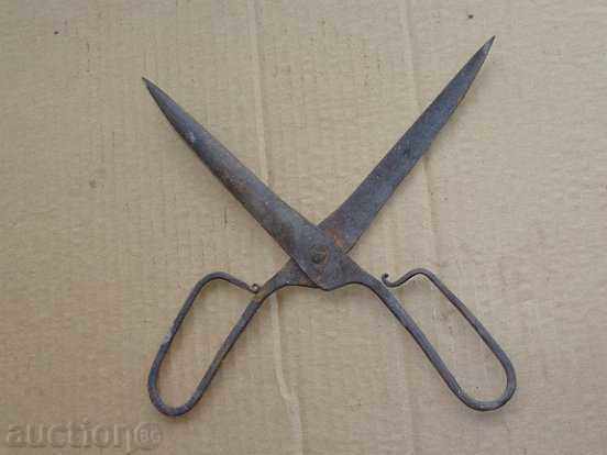 Стара ръчно кована ножица, ковано желязо - 6