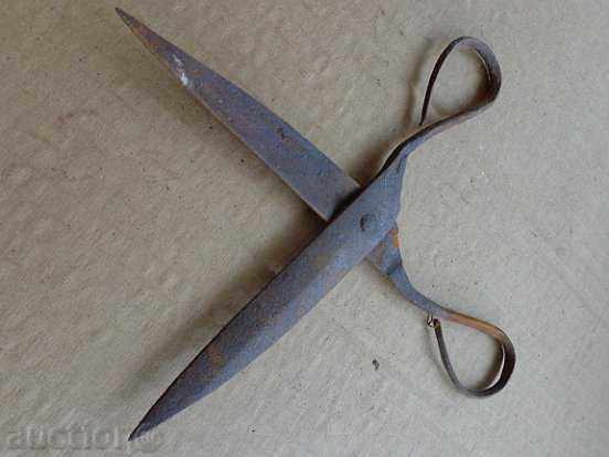 Auction Old hand forged scissors, wrought iron Auction Old hand forged scissors, wrought iron