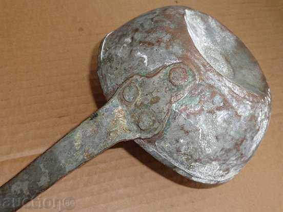Old copper fountain ladle kishkil cap copper - 5 Old copper fountain ladle kishkil cap copper - 5