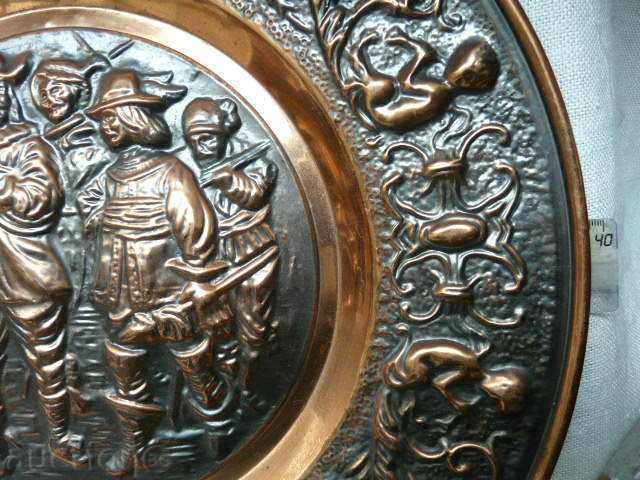 Panel, relief of wrought copper-Netherlands with price 29.00 BGN | € 14.83