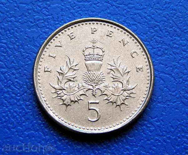 Marea Britanie 5 pence (5 pence) 2000