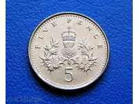 Великобритания 5 пенса (5 Pence) 2000 г.