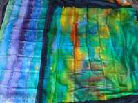 Esarfe, batice pe cap 2 buc, pictate manual. pe mătase /batik/.