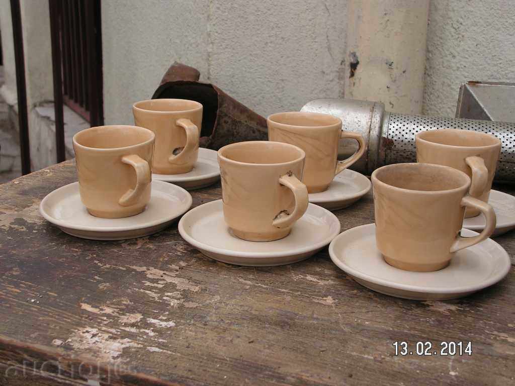 Auction 2209. STAR SERVICE FOR COFFEE BULGARIAN PORCELAIN Auction 2209. STAR SERVICE FOR COFFEE BULGARIAN PORCELAIN