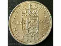 1 шилинг 1966, Великобритания