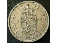 1 shilling 1957, United Kingdom