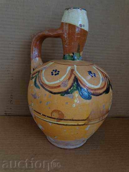 Old painted pitcher, dalwa, pot, pottery with price 65.00 BGN | € 33.23 Old painted pitcher, dalwa, pot, pottery with price 65.00 BGN | € 33.23