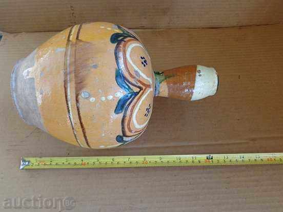 Auction Old painted pitcher, dalwa, pot, pottery Auction Old painted pitcher, dalwa, pot, pottery