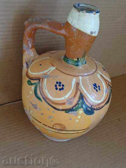 Old painted pitcher, dalwa, pot, pottery - 7 Old painted pitcher, dalwa, pot, pottery - 7
