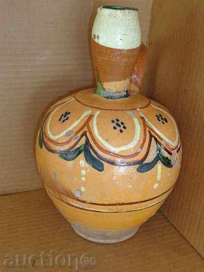 Old painted pitcher, dalwa, pot, pottery Old painted pitcher, dalwa, pot, pottery
