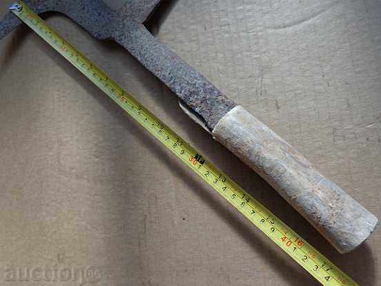 Old hand-made fork, wrought iron, chopper - 5