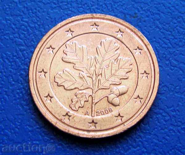 Германия 2 евроцента Euro cent 2008 A