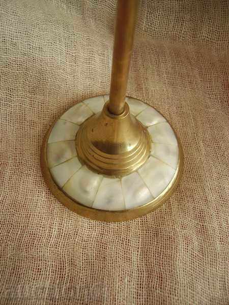 Auction I sell a candlestick-bronze and mother of pearl Auction I sell a candlestick-bronze and mother of pearl