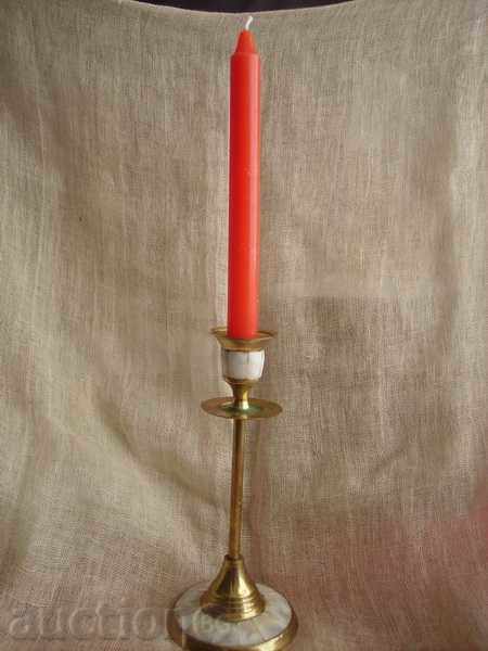 I sell a candlestick-bronze and mother of pearl