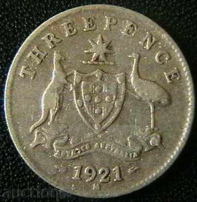 3 pence 1921, Australia