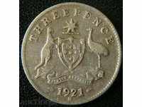 3 pence 1921, Australia