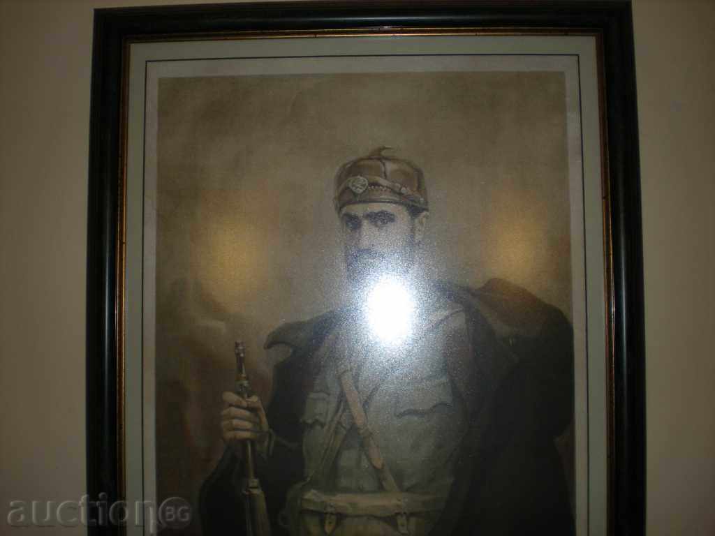 Auction  Lithography on the painting by D.Gjudenov "T. Aleksandrov". Rare!