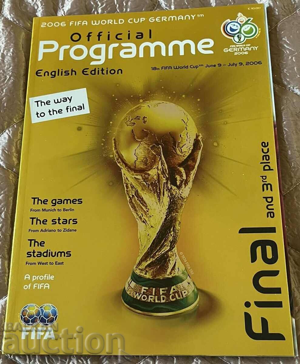 Football program World Cup 2006 final