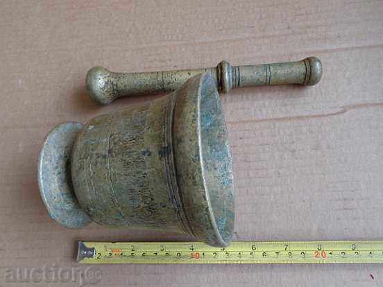 Παλαιό χάλκινο κονίαμα, σφυρί, κονίαμα - 5 Παλαιό χάλκινο κονίαμα, σφυρί, κονίαμα - 5