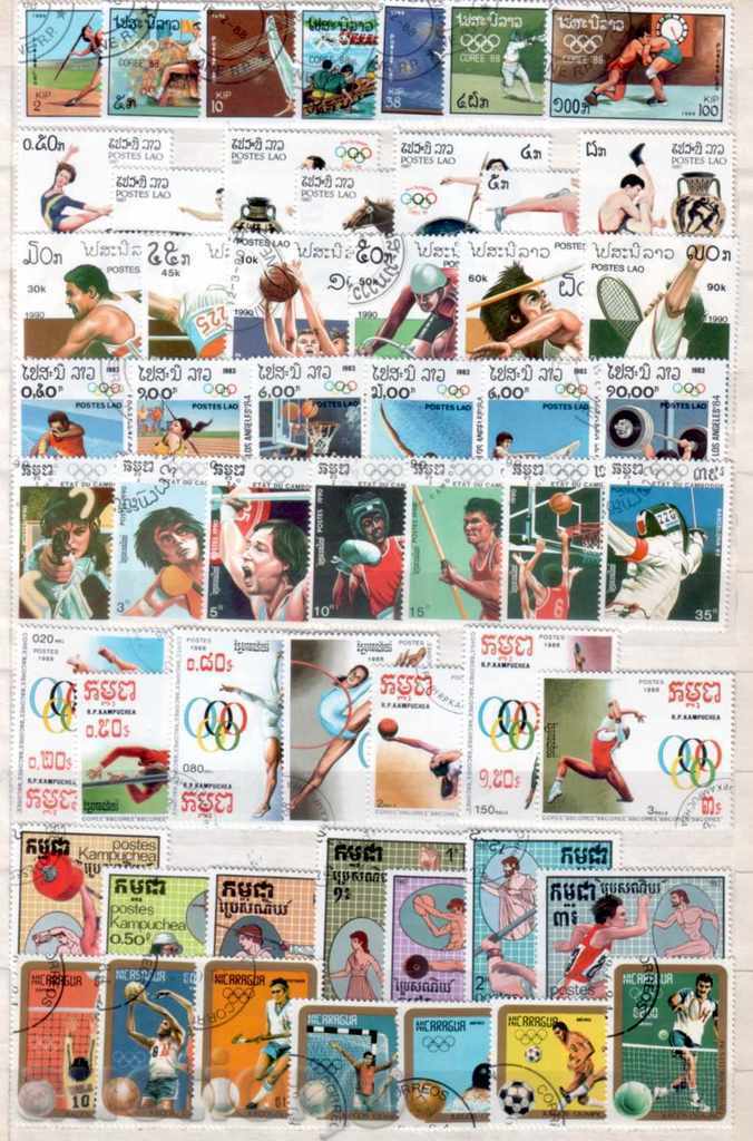 Lot Olympic Games / summer / 16 pcs series stamped (O)