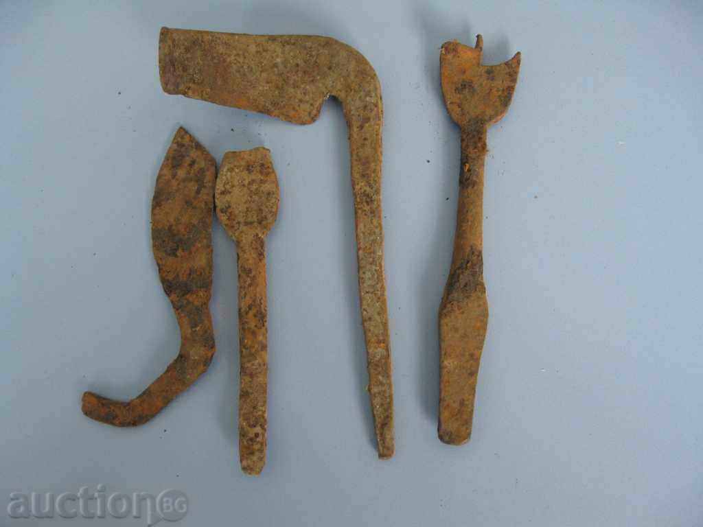 Lot forged tools 19c