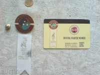 Membership card and badge of the American Faleristics Club