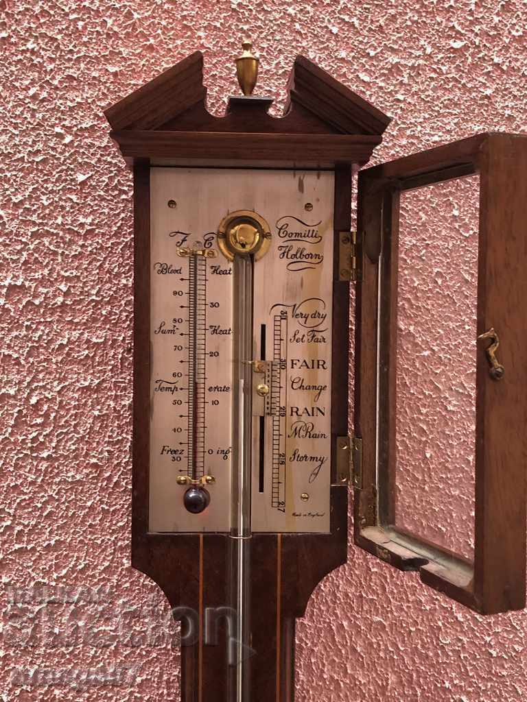 Παλαιό αγγλικό βαρόμετρο COMITTI&HOLBORN-GEORGE III με τιμή 950.00 BGN | € 485.73 Παλαιό αγγλικό βαρόμετρο COMITTI&HOLBORN-GEORGE III με τιμή 950.00 BGN | € 485.73