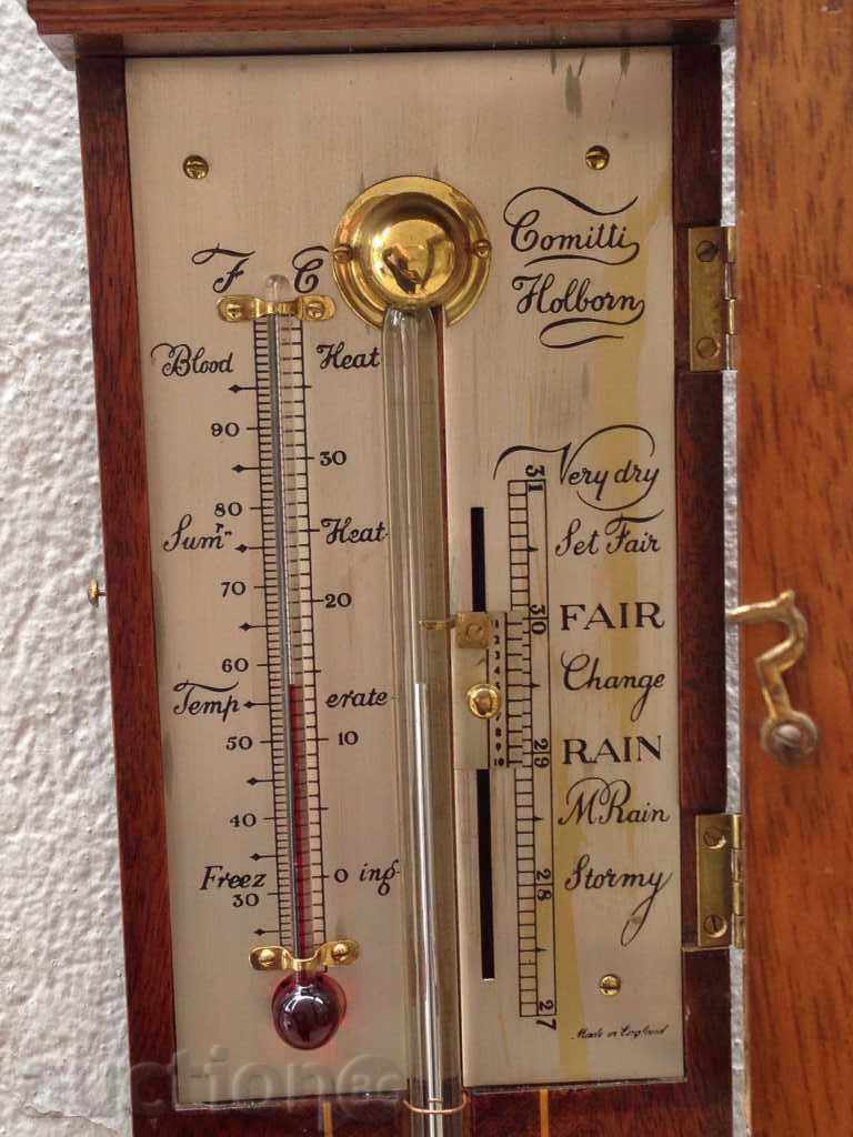 Παλαιό αγγλικό βαρόμετρο COMITTI&HOLBORN-GEORGE III - 5 Παλαιό αγγλικό βαρόμετρο COMITTI&HOLBORN-GEORGE III - 5