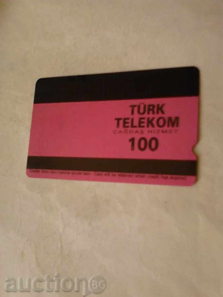 Phone card TURK TELEKOM 24.4.1996 100 with price 0.65 BGN | € 0.33 Phone card TURK TELEKOM 24.4.1996 100 with price 0.65 BGN | € 0.33