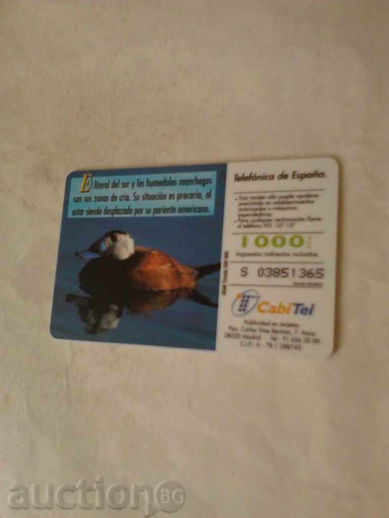 Phonecard Spain Duck