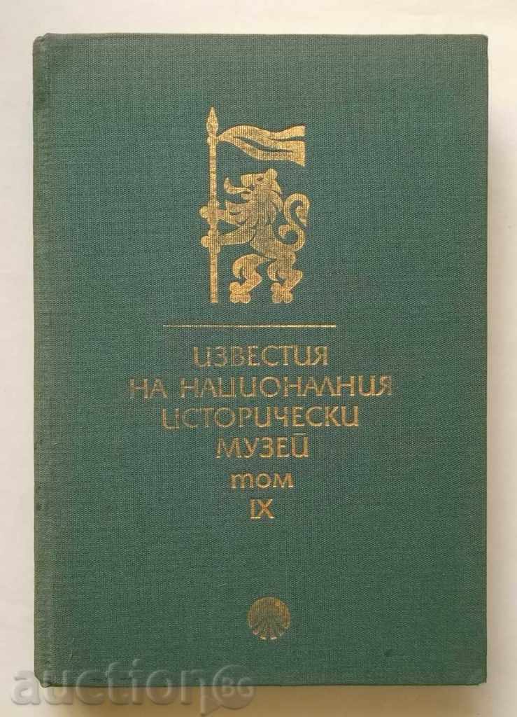 Notifications of the National Museum of History. Volume 9