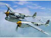 model de avion de hârtie P-38 "Lightning" (SUA)