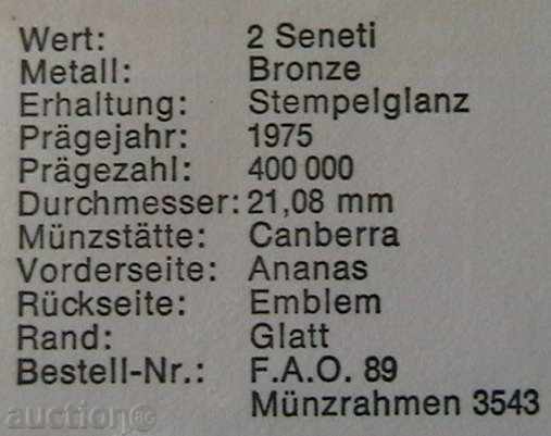 Auction  2 seasons 1975 FAO, Tonga