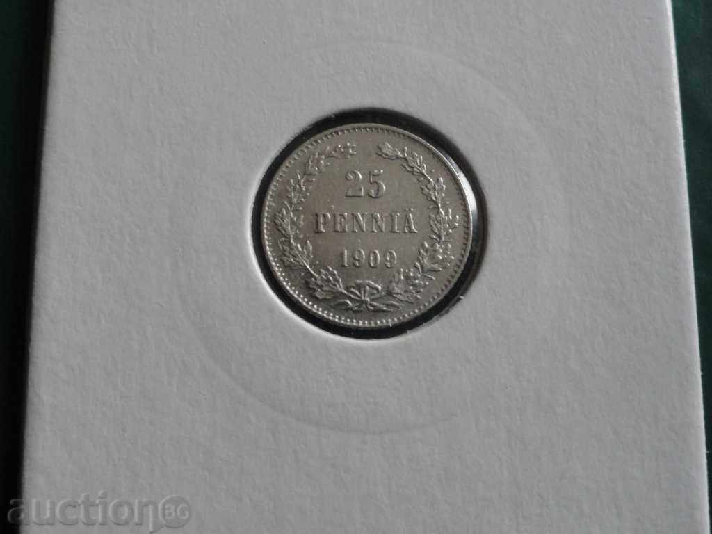 Russia (for Finland) 1909 - 25 penny