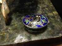 Ασημένιο σμαλτωμένο κουτί για χάπια