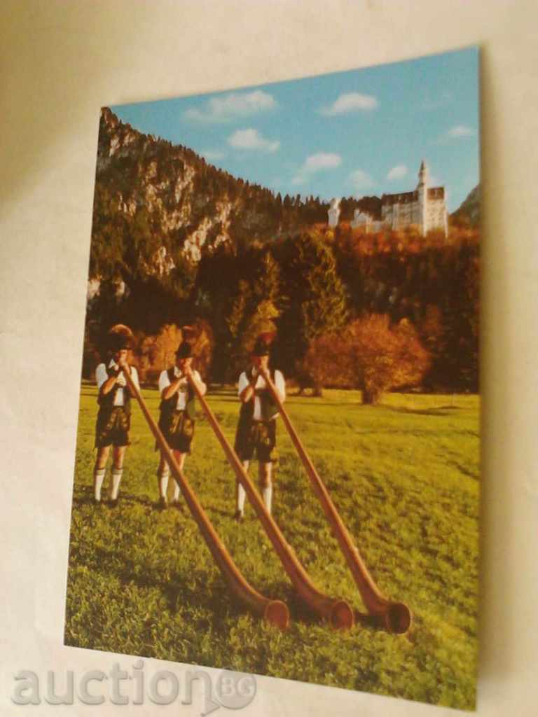 Καρτ ποστάλ Alphornblaser aus Schwangau