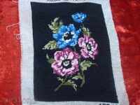 "Blue Rose" tapestry, large stitch 230x170mm. the panama