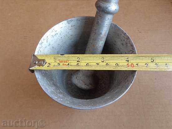 Auction Aluminum mortar with hammer, mortar Auction Aluminum mortar with hammer, mortar